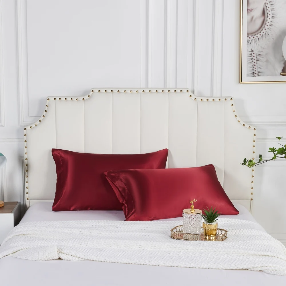 Nordic Seide Kissenbezug Weiß Schwarz Grau Khaki Blau Rosa Splitter Bett Kissenbezüge Luxus Fällen Hause Bettwäsche Dekor – Detail 1
