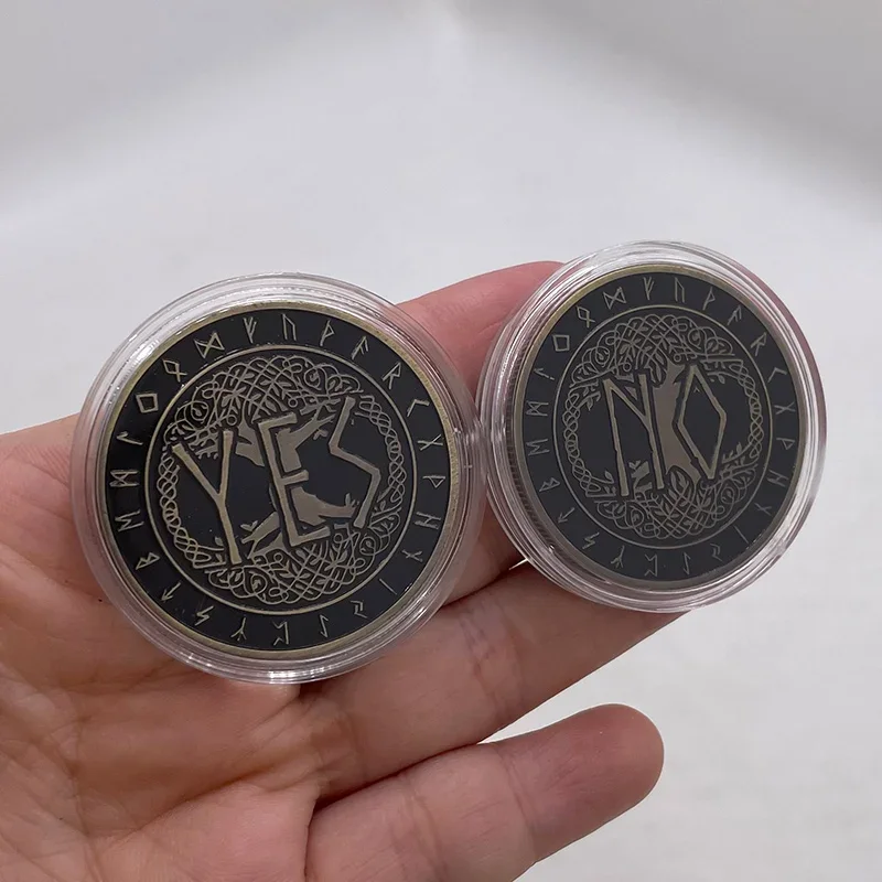 Yes/No Gothic Prediction Decision Coin All Seeing Eye Or Death Angel Nickel USA Morgan Dollar Coinn Souvenir Commemorative Coin