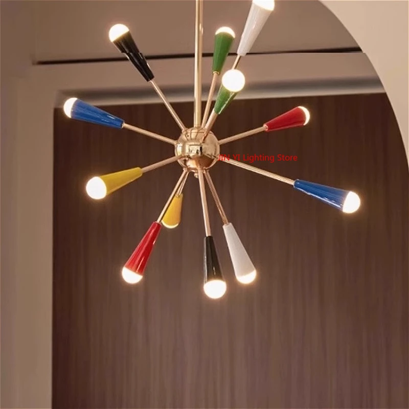 

Красочные фейерверки, подвесные светильники Bauhaus Villa для гостиной, столовой, спальни, включая лампочки