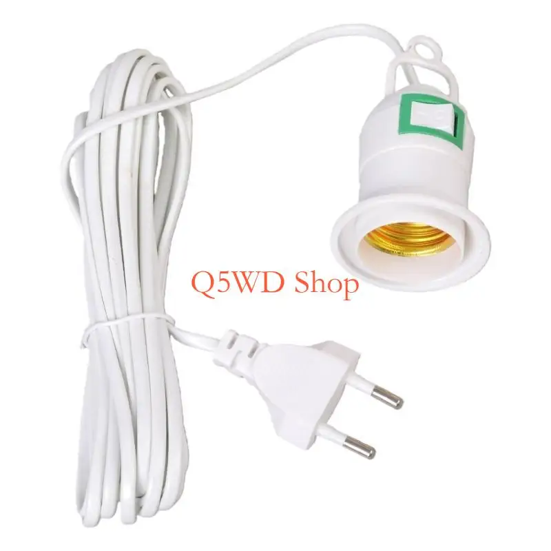 

Q5WD Регулируемая подвесная розетка E27, держатель для светильника с переключателями включения/выключения, садовый патрон для и