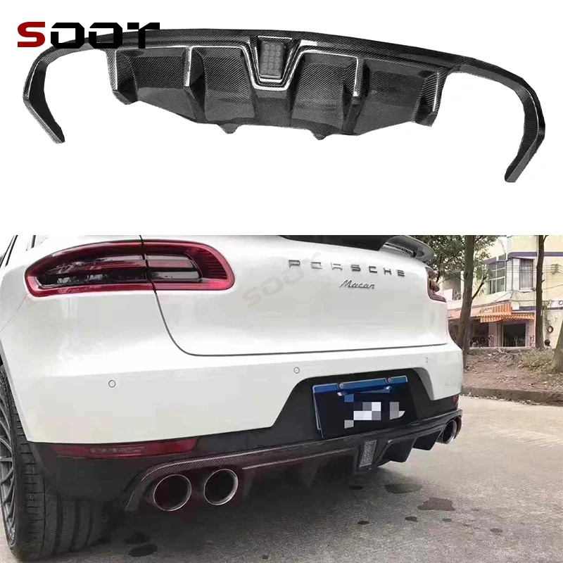 

For Porsche Macan Carbon Fiber Car Rear Bumper Diffuser Rear Splitters Spoiler Back lip shunt Car Auto Parts