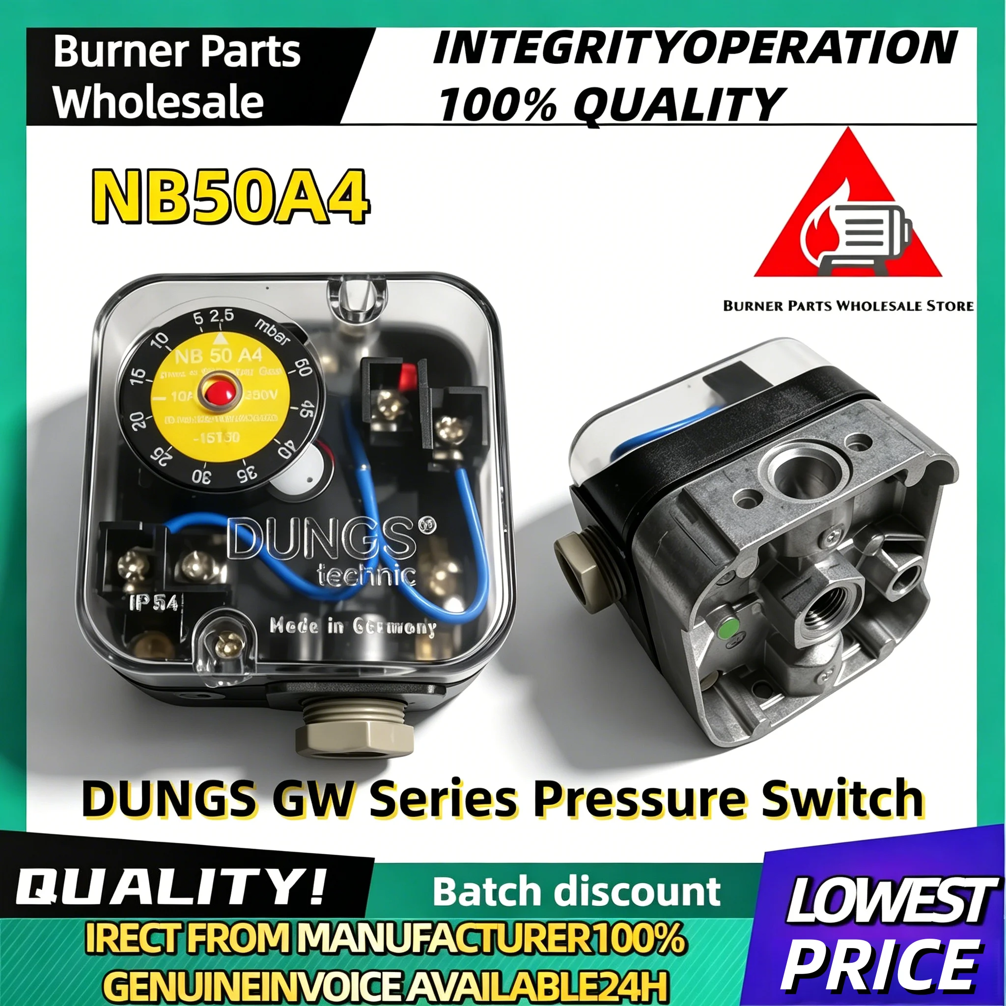 

Industrial Combustion Furnace NB50A4 NB150A4 NB500A4 UB50A4 UB150A4 UB500A4 Gas Pressure Monitoring Switch Burner Safety Accesso