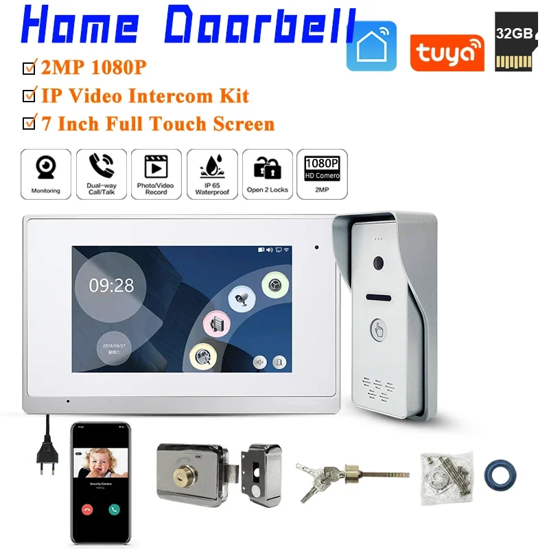 

User-friendly Wifi Tuya Remote Unlock Gate 2 Doors HD Camera Videocitofono Access Control Doorbell