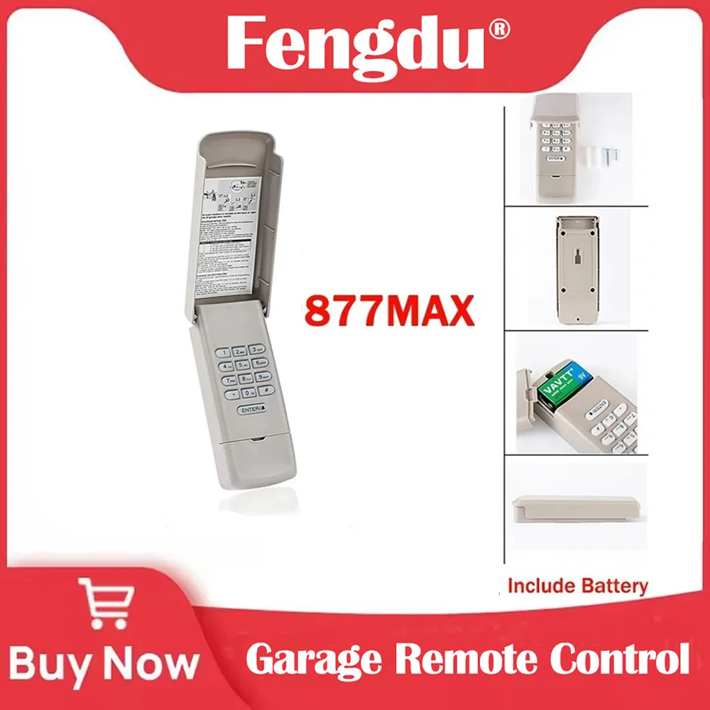 

Universal Garage Door Keypad Wireless Keyless Entry Keypad Purple Red Yellow Orange Green Learn Buttons