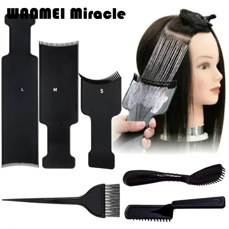 Tablero de teñido para resaltar el cabello de salón profesional, placa, cepillo para colorear, peine, peluquero, diseño de estilismo, herramientas de peinado