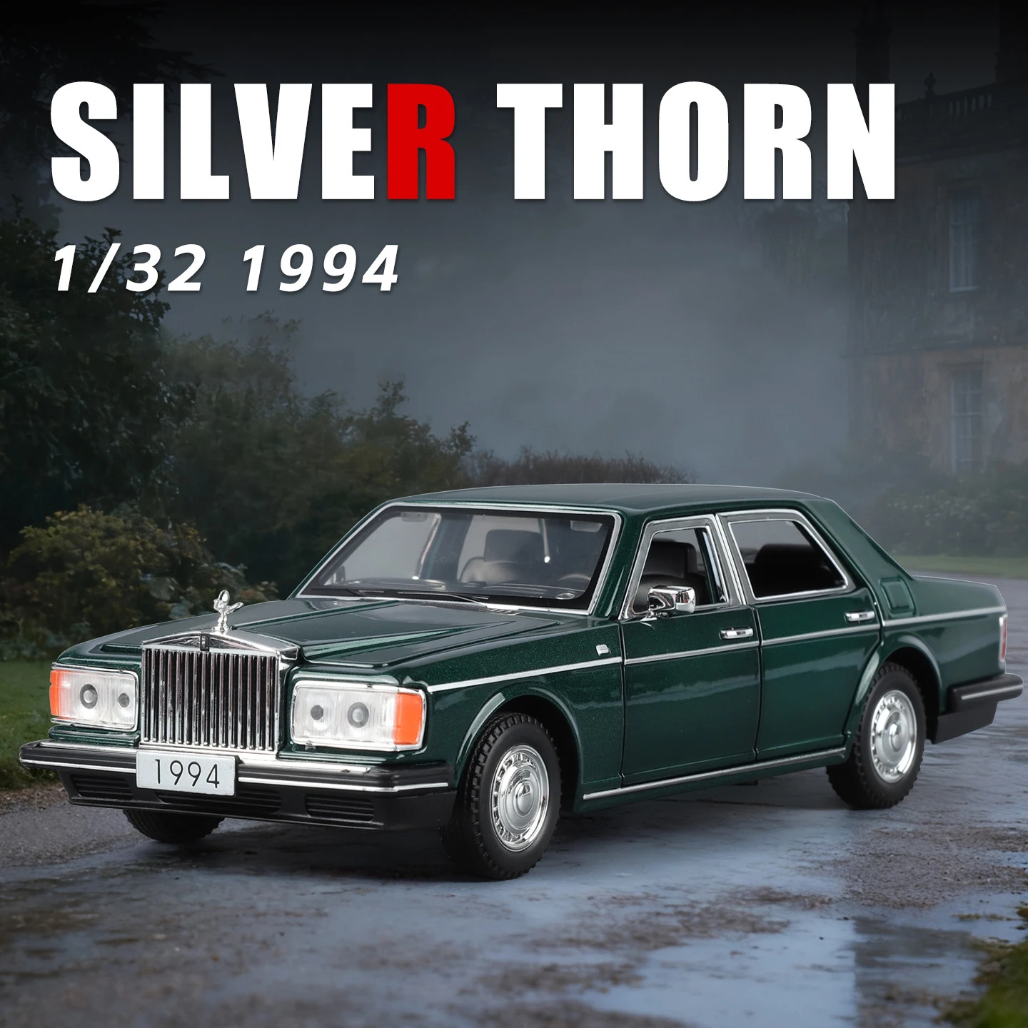 1:32 Rolls Royce Silver Seraph Legierung Automodell Sound und Licht zurückziehen Kinderspielzeug Sammlerstücke Geburtstagsgeschenk