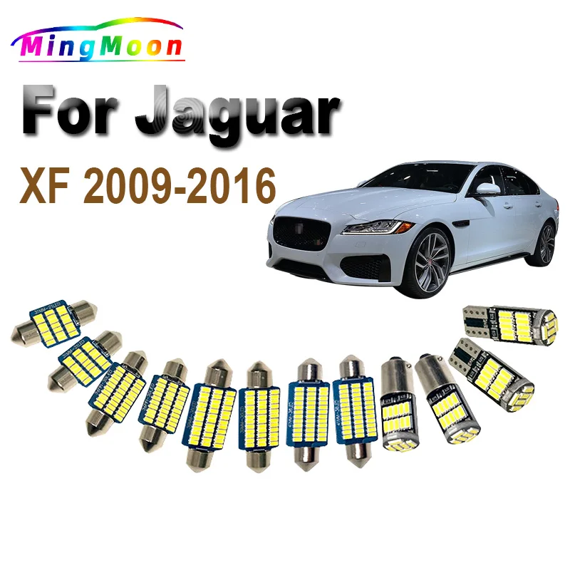 13Pcs Canbus For Jaguar XF 2009 2010 2011 2012 2013 2014 2015 2016 LED Interior Dome Map Reading Light Kit Car Accessories