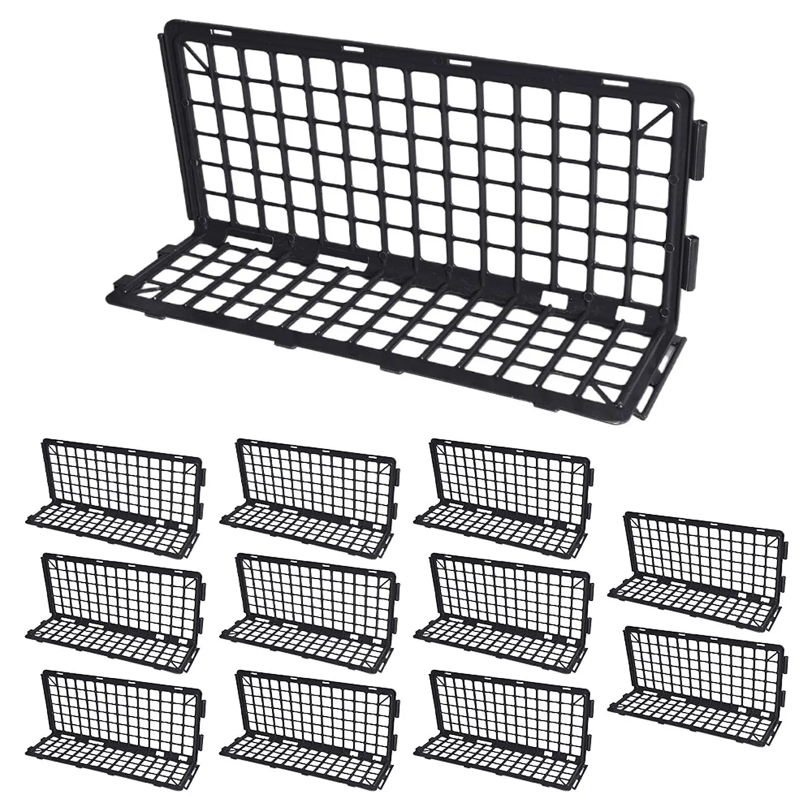 12x Fruit Baffle Shelves Market Display Basket for Supermarket Store