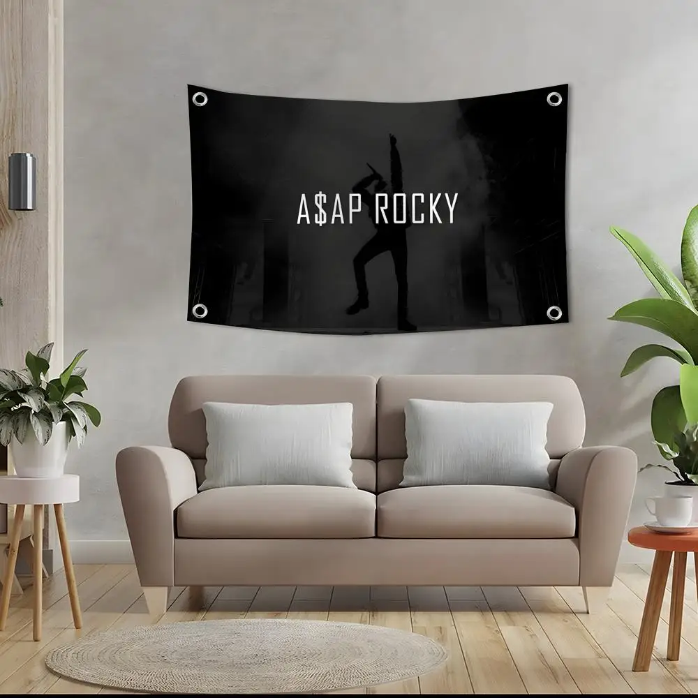 ASAP R-Rocky Rapper Singer Flags Custom Camping Outdoor Garden Room Decor Backdrops Wall Art Family Gifts