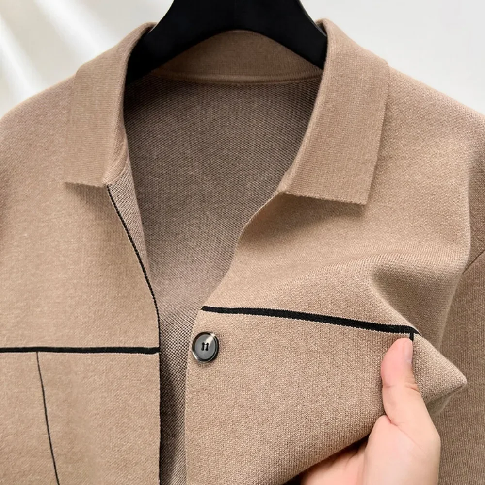 2024 Heren Nieuwe Lente En Herfst Vest Mode Casual Jassen Heren Kleding Gebreide Trui Heren