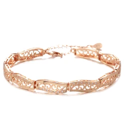 Kinel Fashion 585 Rose Gold Ethnic Bride Bracelet For Women Luxury Natural Zircon Vintage Wedding Fine Jewelry 2022 New