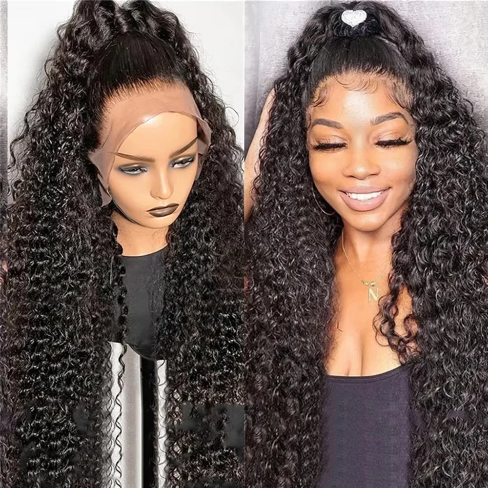 Vietnamese Raw 250% Density 30 inch 13x6 HD Lace Front Human Hair Wigs Deep Wave 13x4 Frontal Wigs Women Curly Glueless Closure Wig