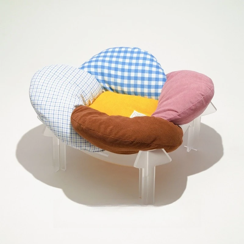 

Petals Pet Nest Cushion Acrylic Cat Nest Small Dog Nest Cat Bed Ornament Cartoon Breathable