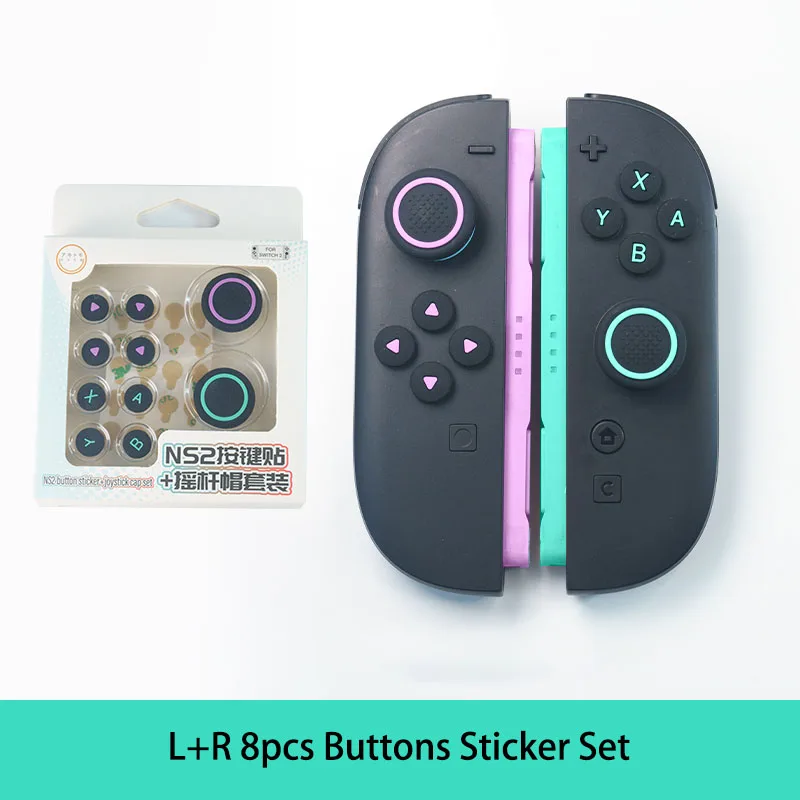 Soft Silicone For NS2 Joy-con2 D-pad Cross Button ABXY Key Sticker,Joystick Thumb Stick Grip Cap Cover For Nintendo Switch 2