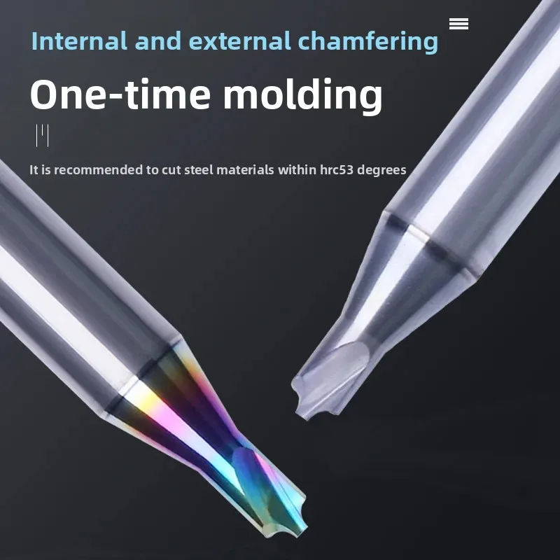 Ruienteng High-end Tungsten Steel Internal R Milling Cutters for Small Diameters, Alloy External R Chamfering with Decimals R0.1