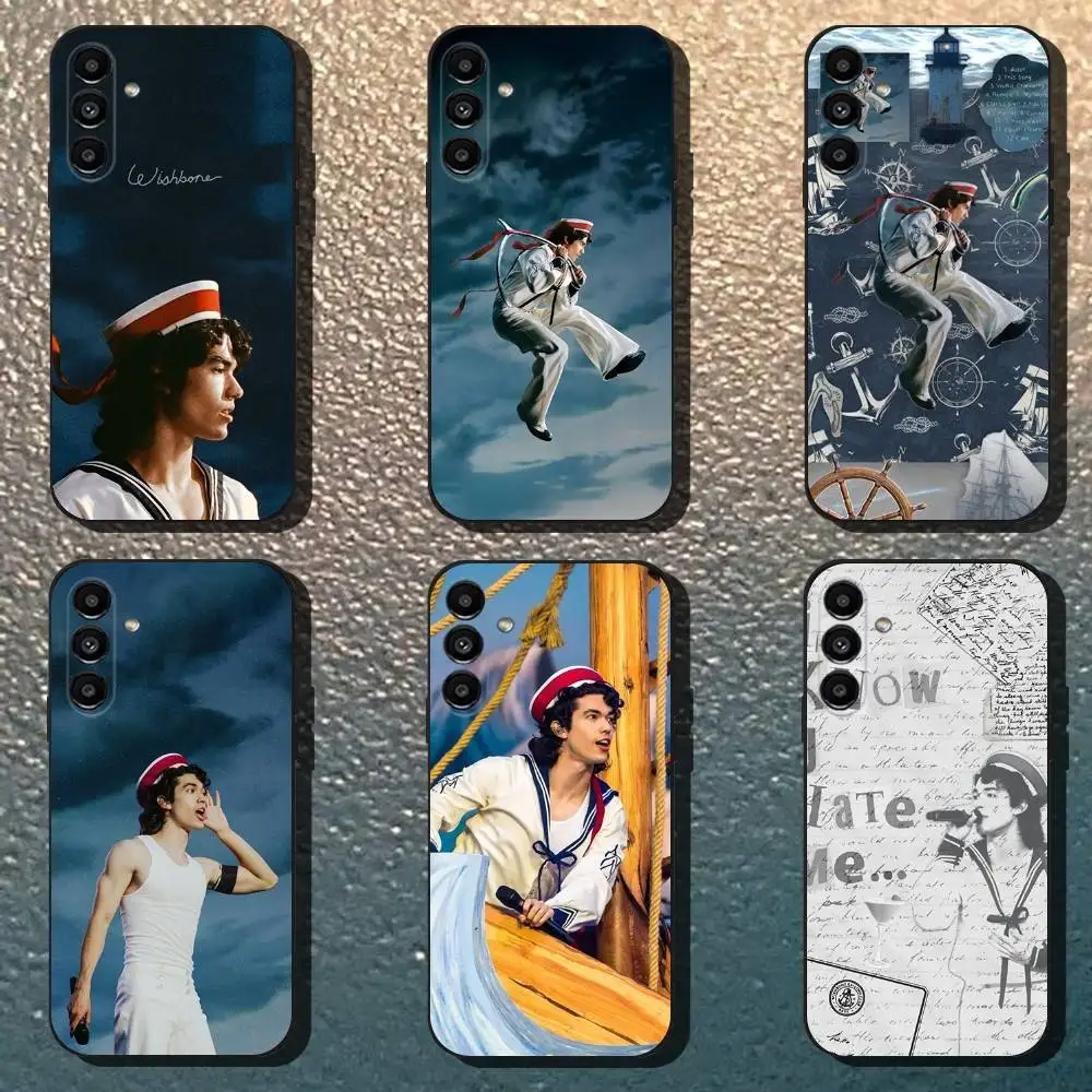 

C-Conan Gray Wishbone Phone Case For Samsung Galaxy A13,A21s,A22,A31,A32,A52,A53,A71,A80,Soft Black Shell