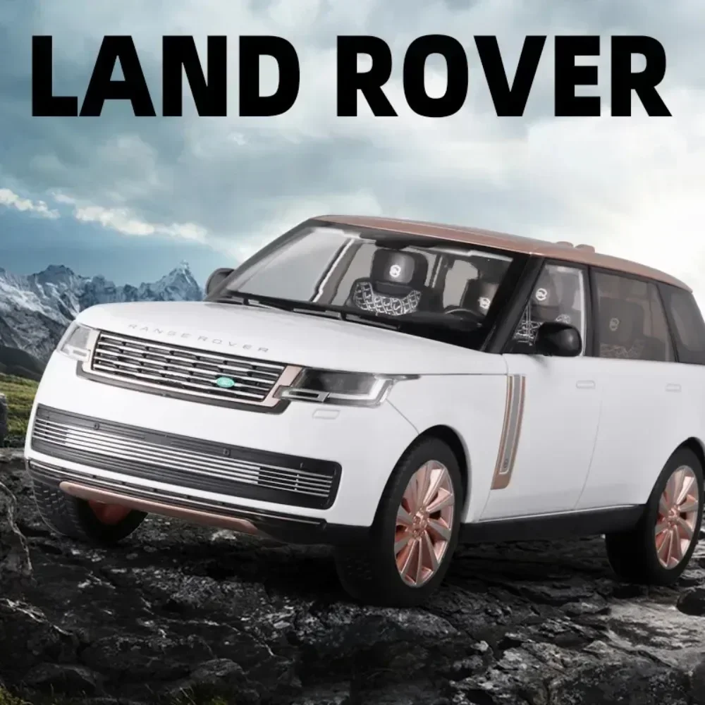 1/18 Land Range Rover SV2022 Alloy Car Model Toy Diecast Metal With Sound & Light Rubber Tire SUV Off-road Vehicle for Kids Gift