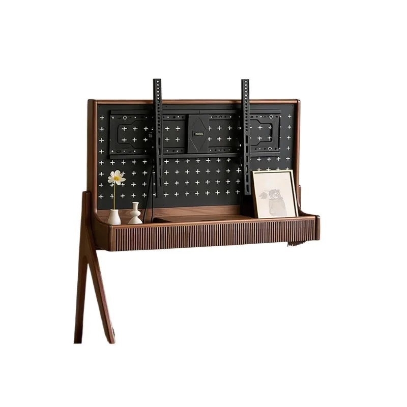 North American black walnut solid wood TV cabinet, mobile TV stand