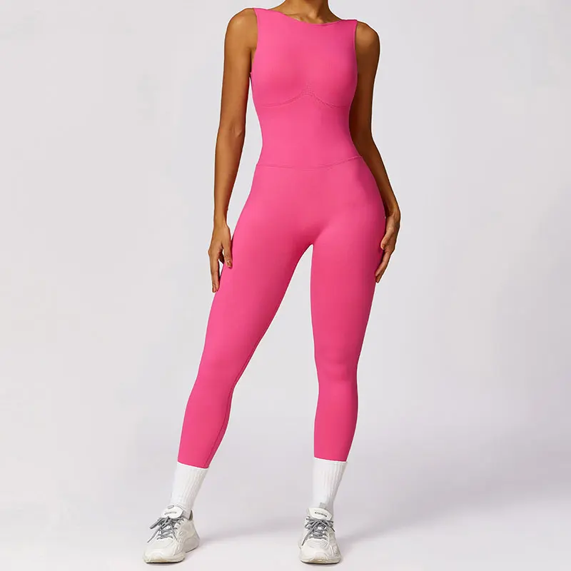 Nieuwe Dames Naadloze Jumpsuits Eendelig Yoga Pak Dance Buikstrakker Fitness Workout Set Stretch Bodysuit Push-Up Gym Kleding