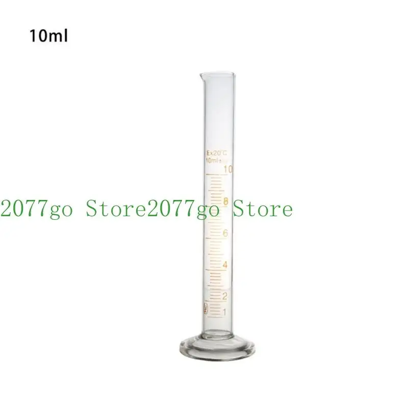 

Y1UD Glass Measuring Cylinder Chemistry Lab Spout Measure Teaching Tool 5/10/25/50ml