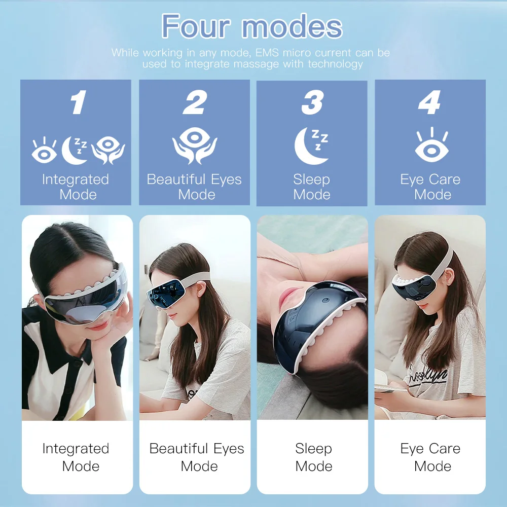 Visual Eye Protector con EMS Hot Compress nuovo strumento per il massaggio degli occhi temperatura costante strumento per la cura degli occhi massaggio maschera per gli occhi