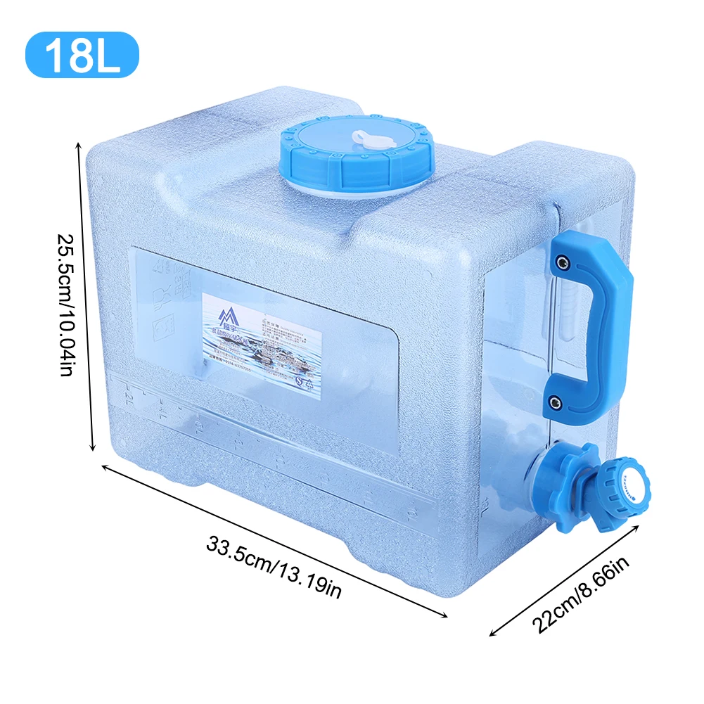 6/8/13/18L التخييم دلو تخزين المياه حاوية المياه المحمولة إبريق لا تسرب سعة كبيرة للتخييم الطبخ نزهة التنزه #6