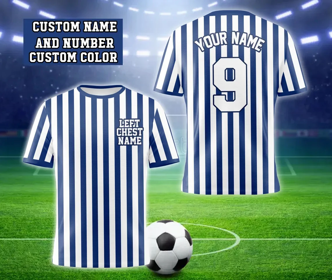 

New Simple Stripe Casual Personalized Customized Name Unisex 3D Print Men's T-shirt Fashion Short Sleeve Quick Dry Tees Gym Tops