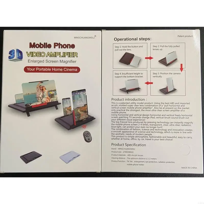 G5GA High Definition Screen Magnifier for Cell PhoneThin Foldable Screen Amplifier Smartphone