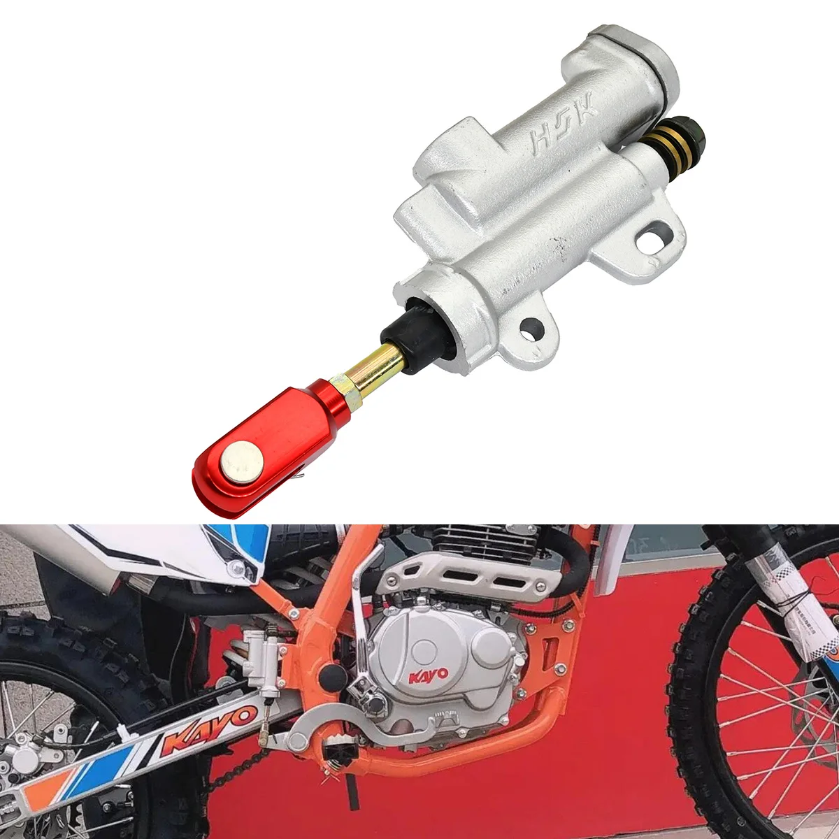 

Motorcycle Rear Hydraulic Brake Master Cylinder Pump For Kayo T4 T6 BSE 50cc 70cc 110cc 125cc 150cc 250cc ATV Pit Pro Dirt Bike