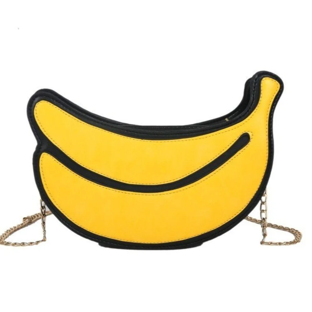 

Funny Banana Design Shoulder Bag NEW Cute Creative Crossbody Bags for Women Handbag Harajuku Fruit Shaped Party Purses for Girls