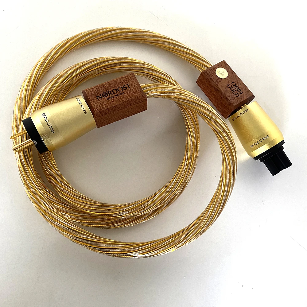 Cable de alimentación dorado Nordost Odin2 de alta gama, amplificador audiófilo 8N OCC C15/C19 20A, Cable de alimentación de Audio, versión UE