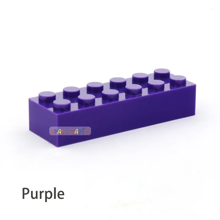 100 stücke 2x6 Dot DIY Bausteine Dicke Zahlen Bricks Pädagogisches Kreative Größe Kompatibel Mit 2456 Kunststoff Spielzeug für Kinder