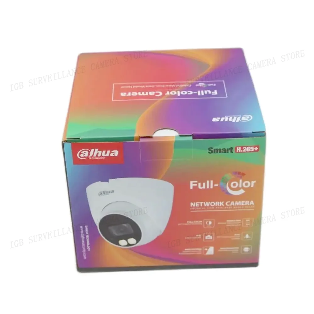 Imagem -04 - Dahua-poe Lite Câmera de Rede Focal Fixa do Globo Ocular Ipc-hdw2439t-as-led-s2 dh 4mp Full Color