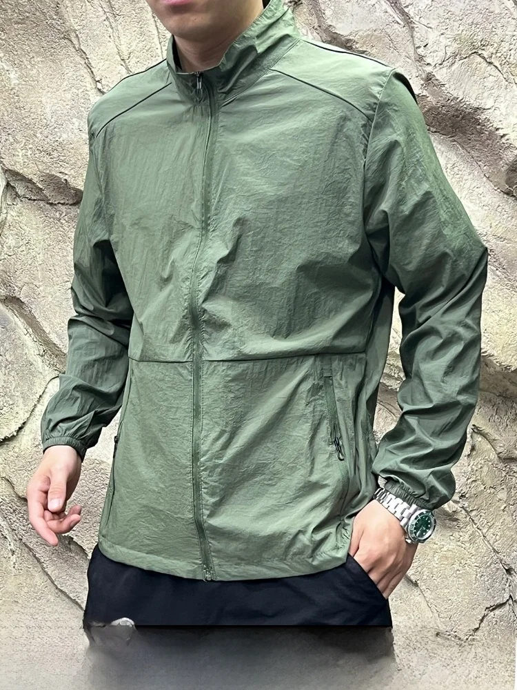 

Ultra-Light Breathable Men's Outdoor Casual Stand Collar Sun Protection Jacket Windproof Spring Summer Jacket Coat