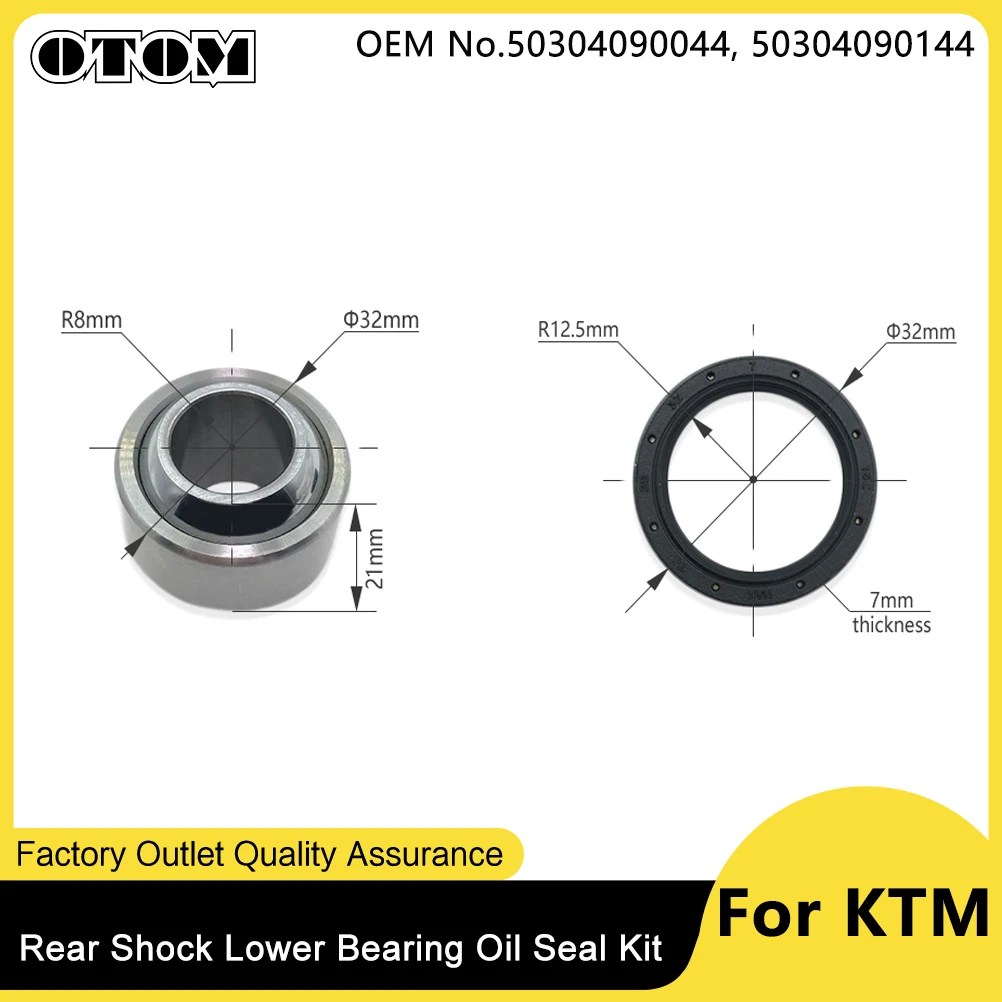 

For KTM SX XCW EXCF EXC 1999-2016 Motorcycle Radial Joint Bearing Fisheye Bearing With Oil Seal Fit HUSABERG Rear Shock Absorber