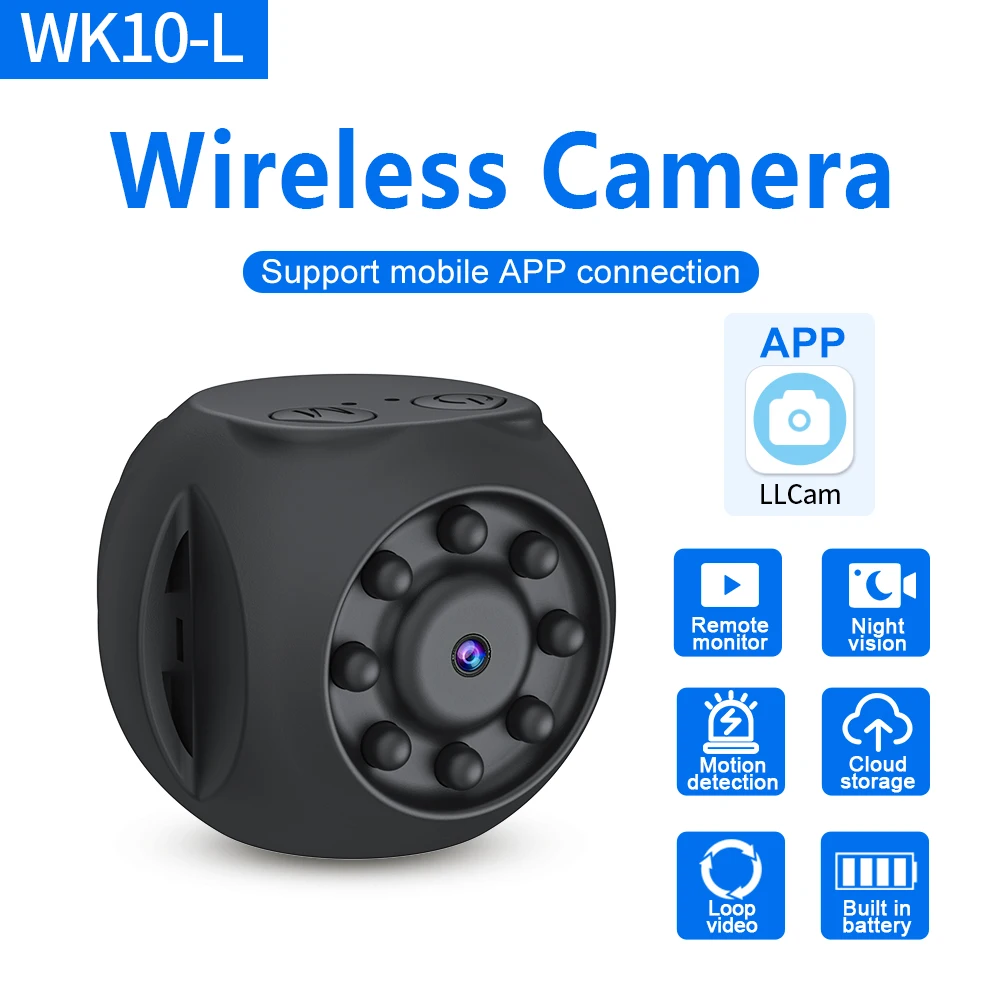 WK10-L HD Wifi Camera Mini Micro Voice Comrecorders Cam Infrared Night Vision Recording DV Camcorder 1080P IPC