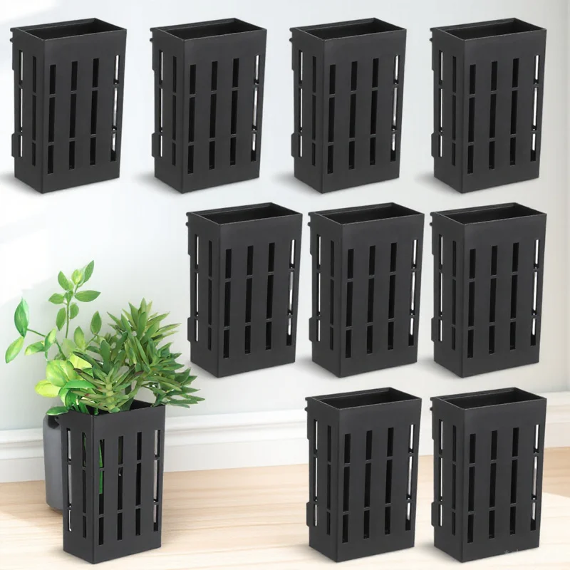

10Pcs Water Plant Holder Hanging Aquarium Planter Basket for Fish Tank Wall Mount Aquatic Plant Pot with Drainage Holes