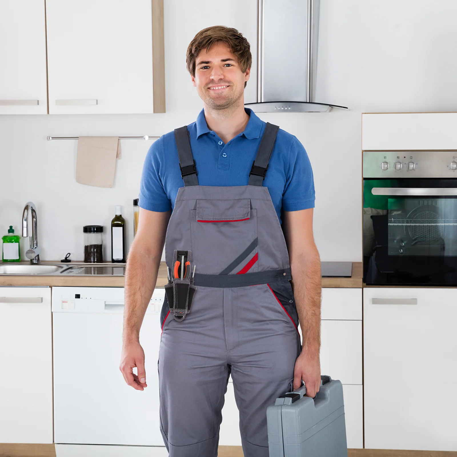 

Durable Tool Waist Bag Portable Repairing Kit Storage Pouch Heavy Duty Hardware Organizer Compact Work Utility Belt Pouch