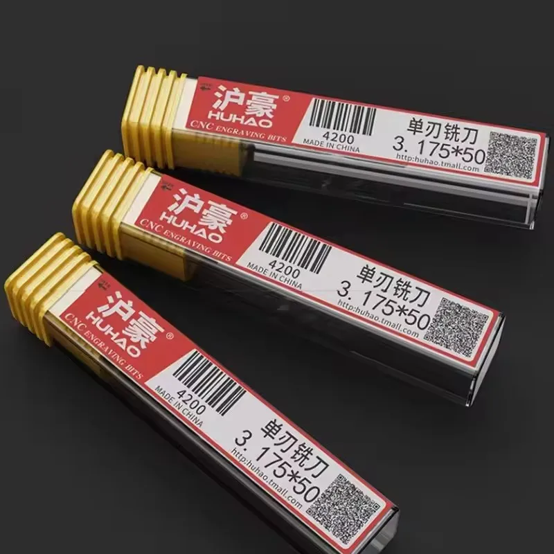 HUHAO 1/30PCS Spiral Routers Bits Milling Cutter CNC Cutter Tool PVC Wood Router Bits Carbide Steel Cutter Woodworking Tools