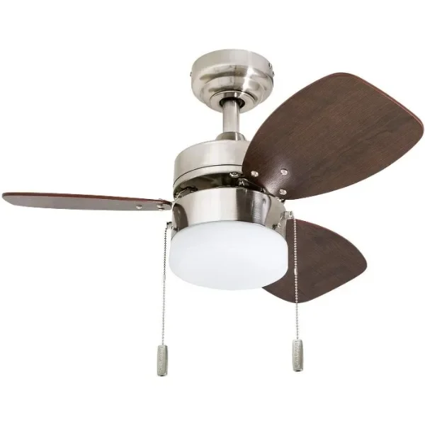 

Honeywell Ceiling Fans Ocean Breeze, 30 Inch Modern Indoor LED Ceiling Fan with Light, Pull Chain, Dual Mounting Options