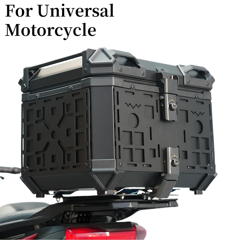 

Universal Motorcycle Armor Trunk Box Waterproof Anti-collision 45L Trunk Aluminum Alloy Quick Assembly Disassembly Accessories