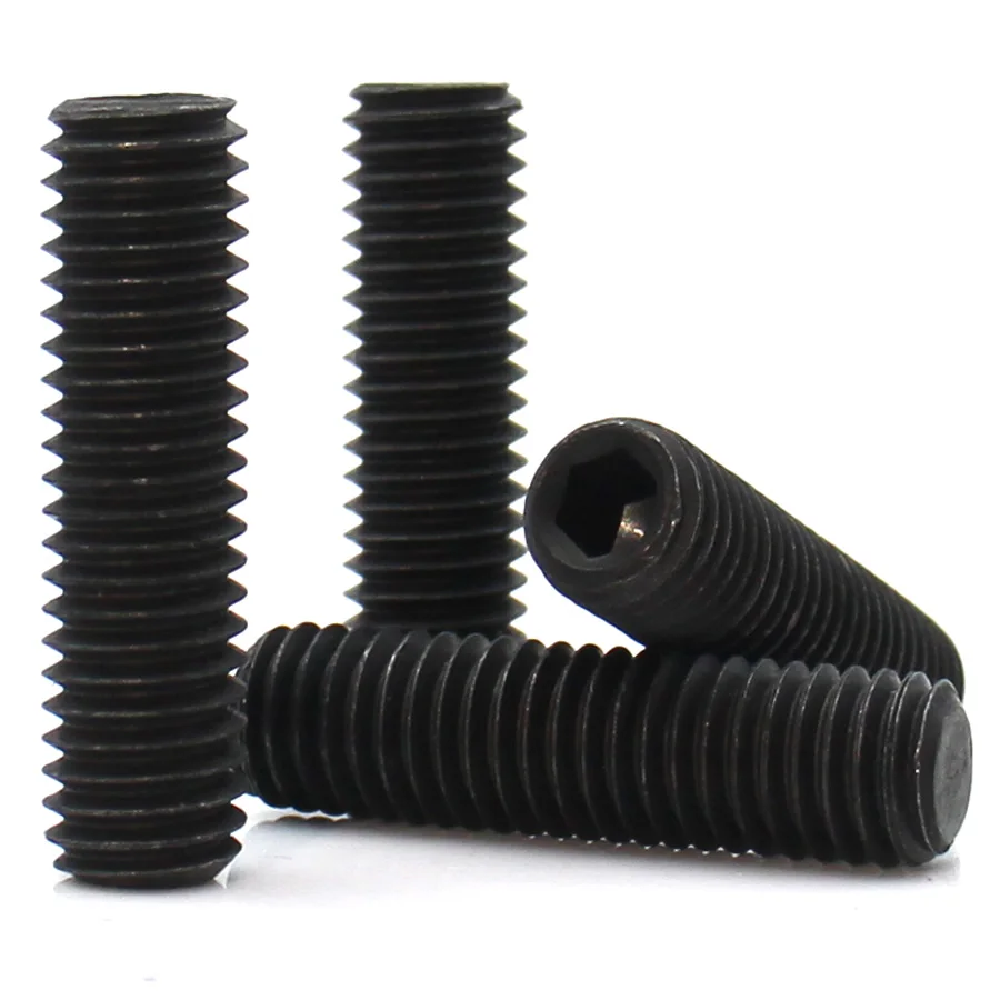 Grade 12.9 Carbon Steel Hex Socket Flat Point Set Screws DIN913 Grub Screw M1.6 M2 M2.5 M3 M4 M5 M6 M8 M10 M12 M14 M16