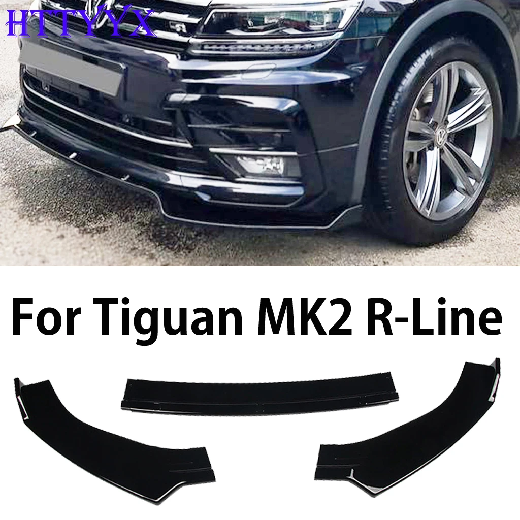 

Car Front Bumper Splitter Lip Diffuser Body Kit Spoiler Guard Fit For Volkswagen Tiguan MK2 R-Line 2017 2018 2019 2020 2021