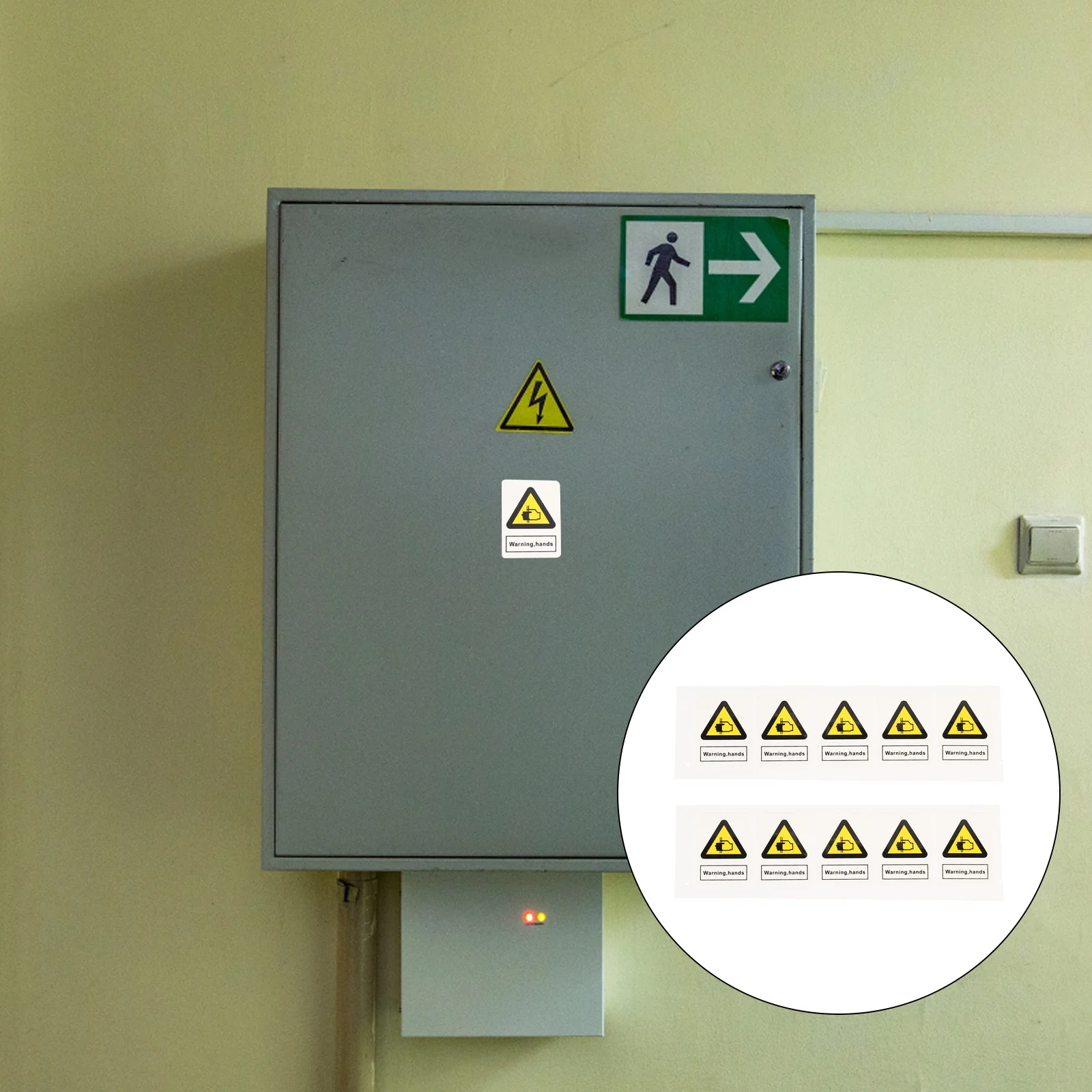 10 Pcs Warning Label Safety Sign Sticker Stickers Machine Caution Pp Self-adhesive Vinyl