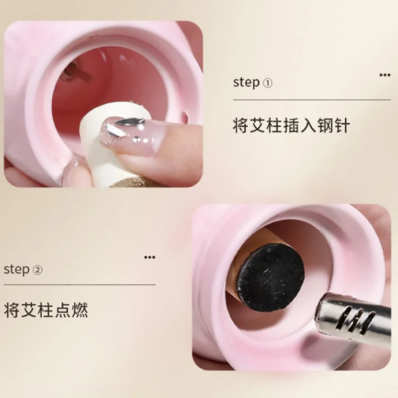 Ceramic Wormwood Stick Burner Face Lift Device Beauty Moxibustion Face Skin Facial Massager Moxa Therapy Heating Wrinkle Removal