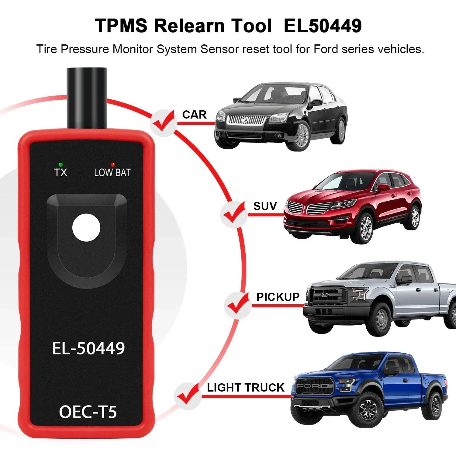 TPMS Tire Pressure Monitor Sensor Scanner EL-50449 For Ford Tpms Activation Tool Reset Tool El 50449 TPMS