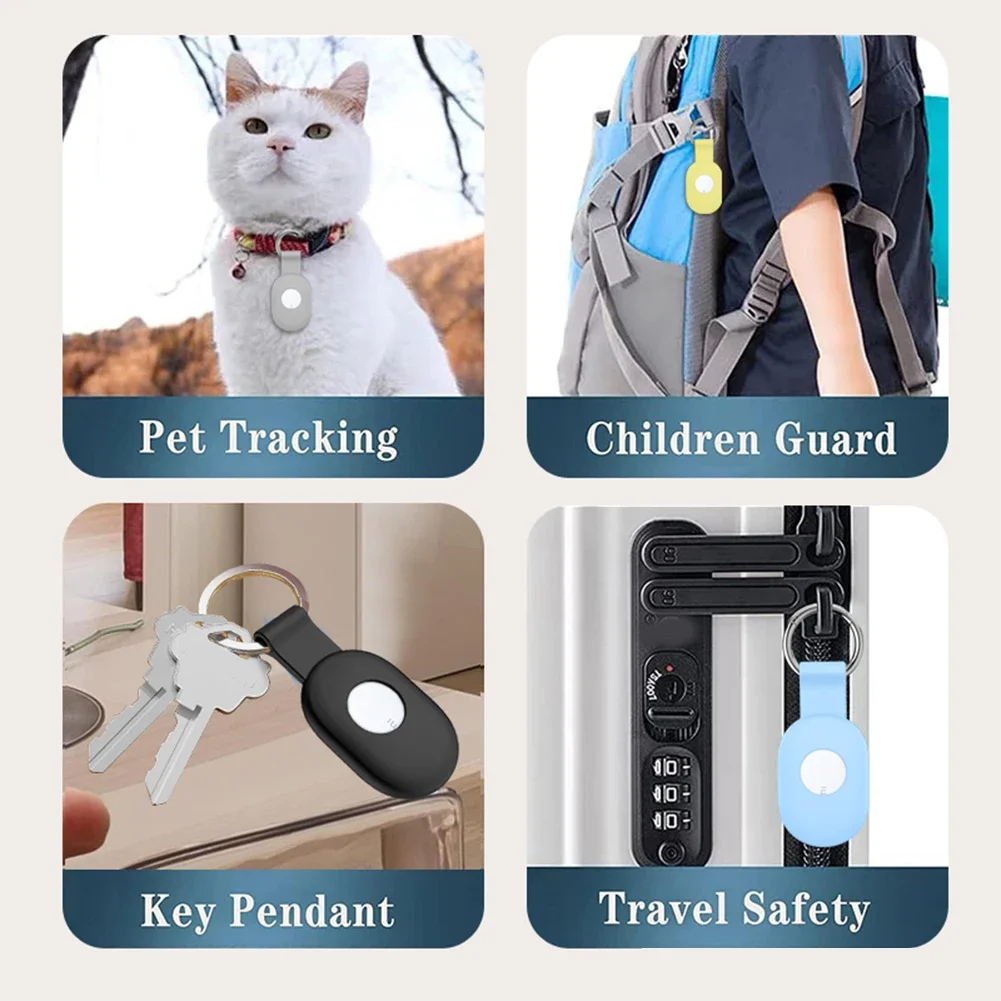 Soft Silicone Protective Case For Xiaomi Tag Tracking Device Cover Portable For Pets Keychain Locator Cover Protection Accessory