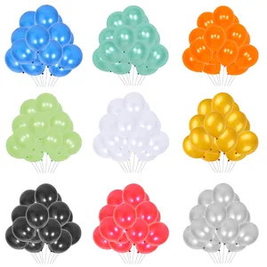 Latex balloons for children and adults, light air balloons, birthday decoration, gold wedding anniversary, pink, blue, black 6 Main Sales Decoration Blue and Gold Party - №4