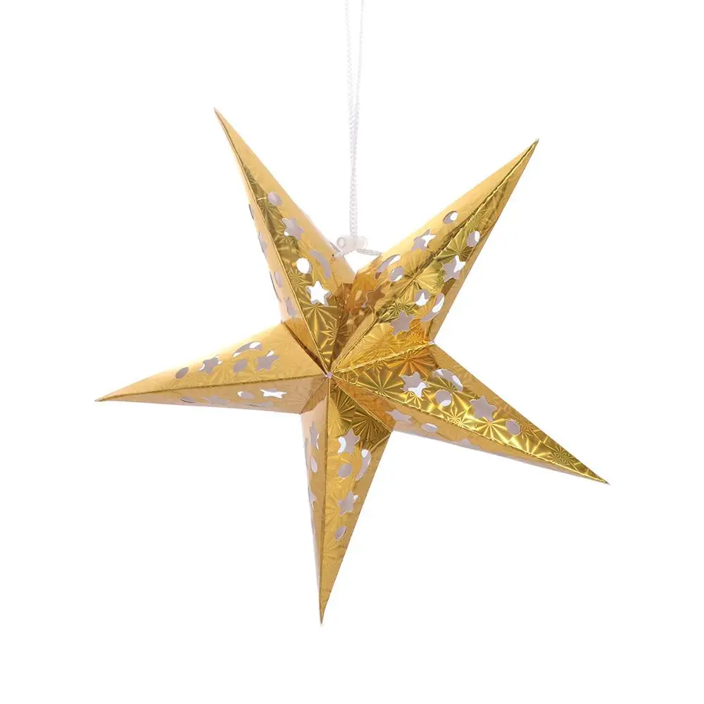 

Hollow Out Home Garden DIY Paper Lantern Wedding Party Stars Lampshade Hanging Lights Decoration Christmas Decoration Ornaments
