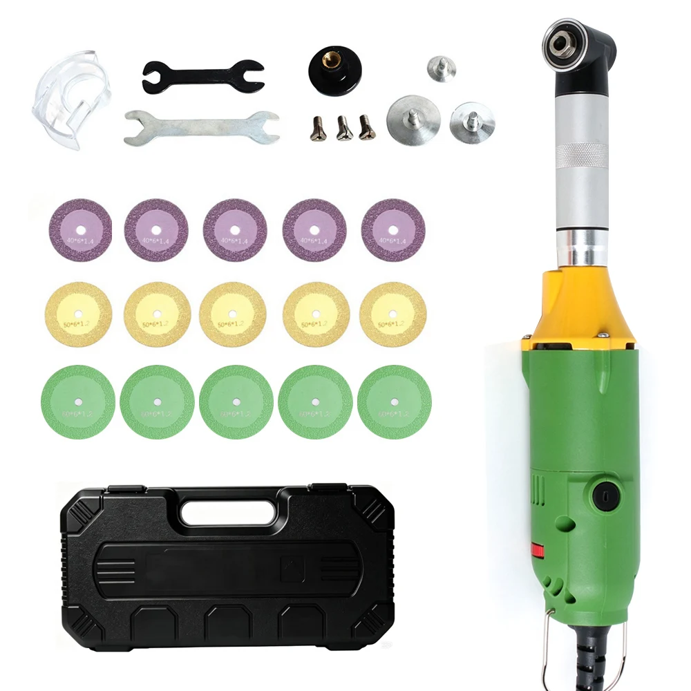 110V 90° Micro Angle Grinder 15000RPM 6Gear Tile Grout Beauty Sewing Tool Die Grinder Polishing Grinding Sander Cutter